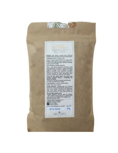 ARCYZIOŁA Złoto z Rokitnika Suszone Liscie 50g 1