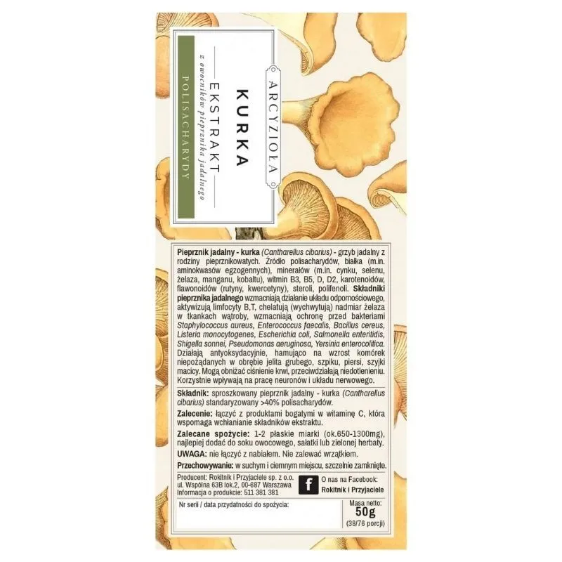 ARCYZIOŁA Kurka ekstrakt 50 g