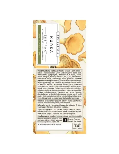 ARCYZIOŁA Kurka ekstrakt 50 g