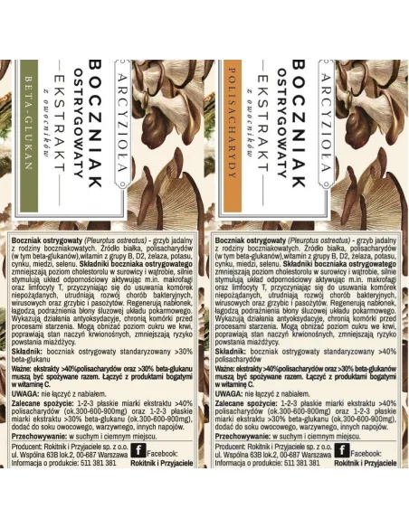 ARCYZIOŁA Boczniak ostrygowaty 30g + 30g