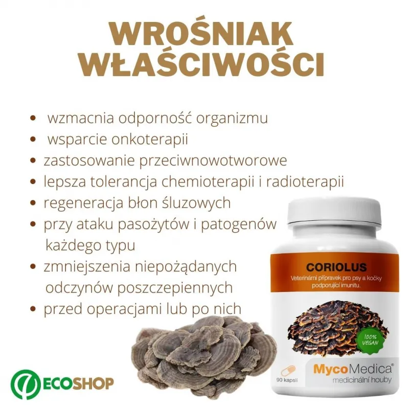 MycoMedica wrośniak wielobarwny Coriolus Weterynaryjny