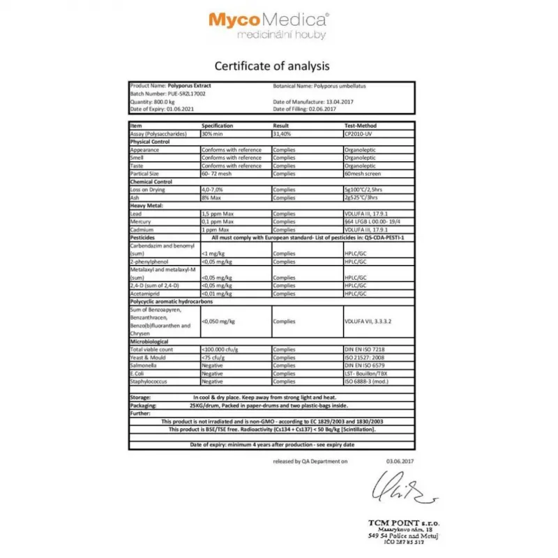 MycoMedica Polyporus (żagiew wielogłowa) 90 kapsułek