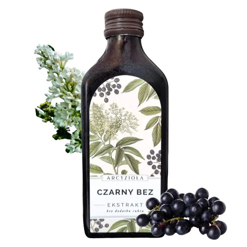 ARCYZIOŁA Czarny Bez 100% Sok Ekstrakt 200ml | Naturalne Wsparcie