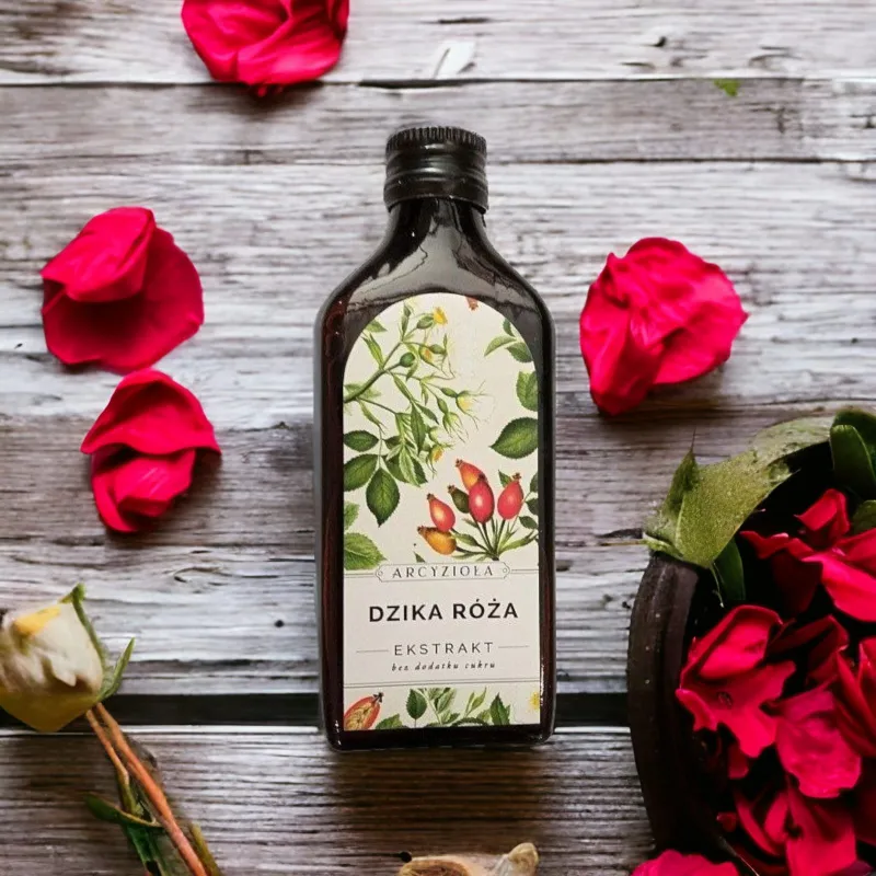 DZIKA RÓŻA - 100% ekstrakt z soku, niepasteryzowany, bez dodatku cukru