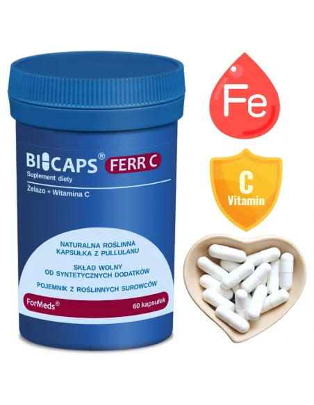 BICAPS® FERR C - Żelazo z Witaminą C i Inuliną | ForMeds