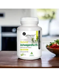 Natural Ashwagandha 590 mg 9% od Aliness - Wsparcie dla Umysłu i Ciała 2