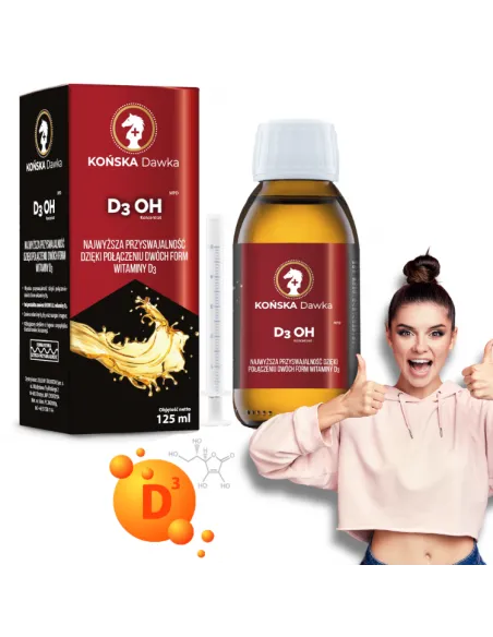 Końska Dawka Witamina D3 50 000 IU + K2MK7 | Witamina D3 w Płynie