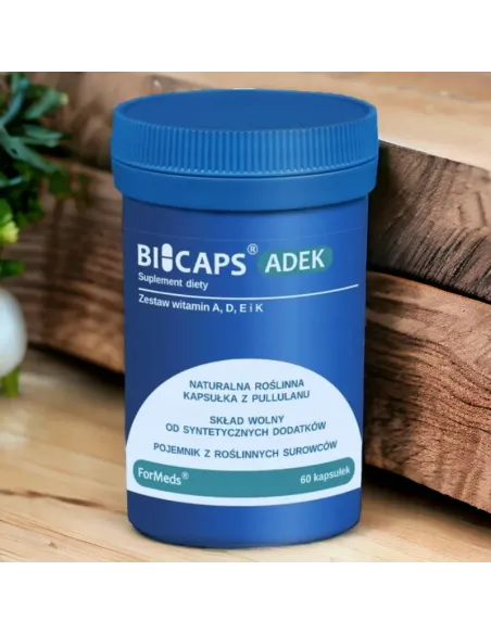 "BICAPS ADEK od ForMeds - Naturalne Witaminy A, D, E, K, 60 Kapsułek"