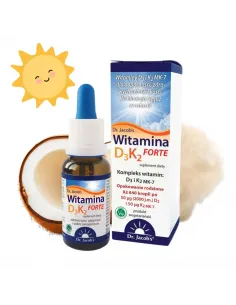 Witamina D3K2 FORTE od Dr. Jacob's - Wzmocnij Zdrowie | 20ml