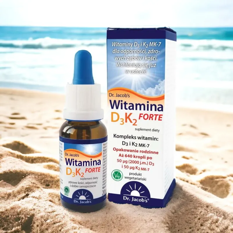 Witamina D3K2 FORTE od Dr. Jacob's - Wzmocnij Zdrowie | 20ml
