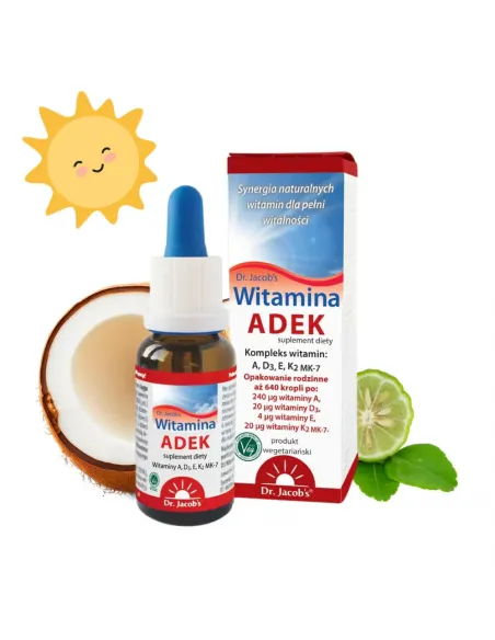 Witamina ADEK od Dr. Jacob's - Kompleksowe Wsparcie | 20ml