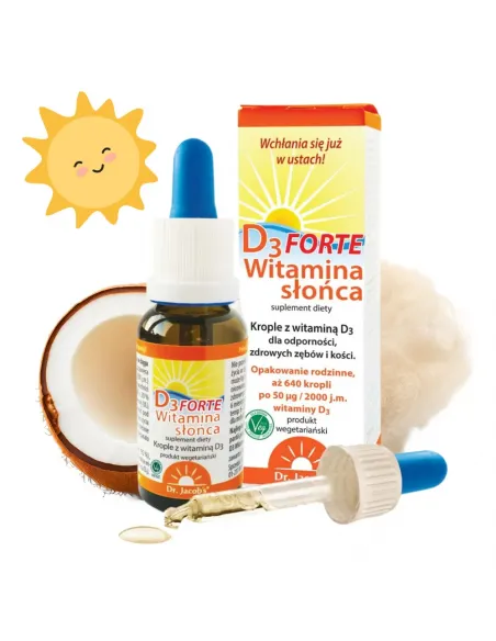Witamina Słońca D3 Forte od Dr. Jacob's - Wzmocnij Odporność i Zdrowie Kości
