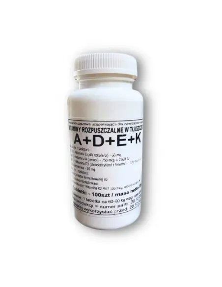 Witaminy A, D, E, K dla Zwierząt - Kompleksowe Wsparcie dla Zdrowia.