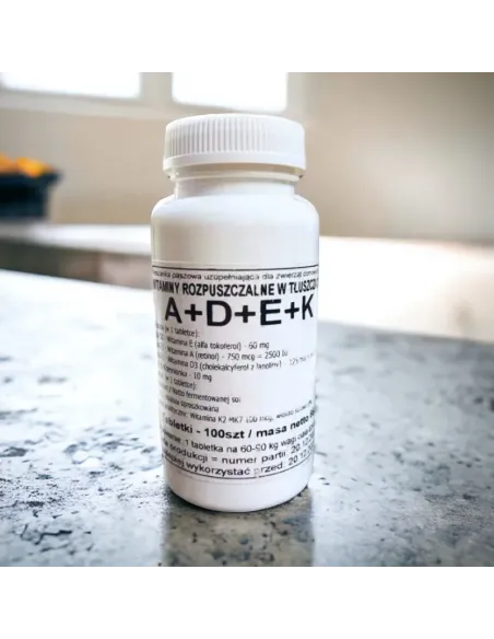 Witaminy A, D, E, K dla Zwierząt - Kompleksowe Wsparcie dla Zdrowia.