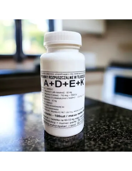 Witaminy A, D, E, K dla Zwierząt - Kompleksowe Wsparcie dla Zdrowia.