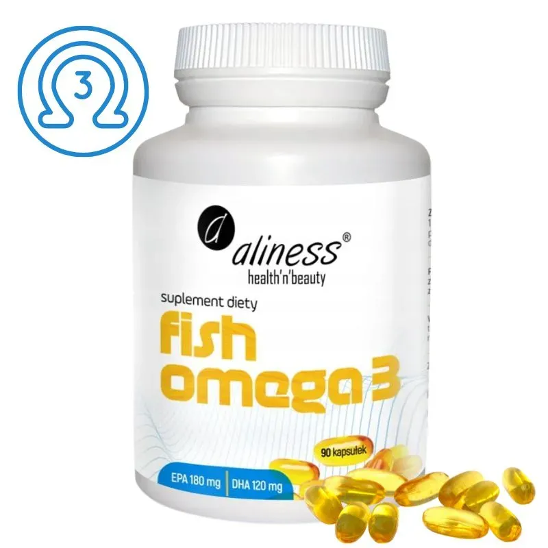 Fish Omega 3 od Aliness: 180/120 mg EPA/DHA dla Zdrowia Serca i Mózgu