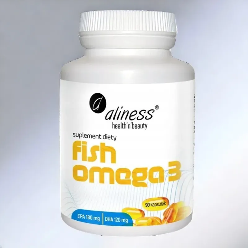 Fish Omega 3 od Aliness: 180/120 mg EPA/DHA dla Zdrowia Serca i Mózgu