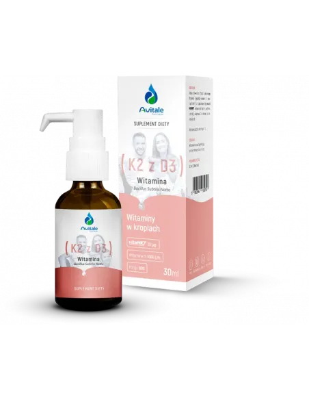 Avitale Witamina D3 + K2 - Wzmocnij Swój Układ Odpornościowy i Kości