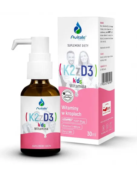 Avitale K2 z D3 KIDS - Optymalne Wsparcie Zdrowia i Rozwoju Dziecka