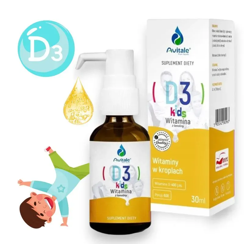 Avitale D3 KIDS - Naturalna Witamina D w Kroplach dla Dzieci