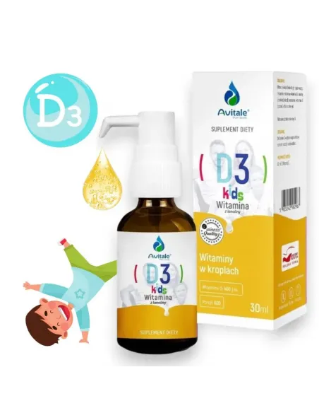 Avitale D3 KIDS - Naturalna Witamina D w Kroplach dla Dzieci