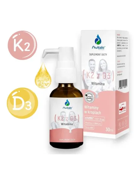 Avitale Witamina D3 + K2 - Wzmocnij Swój Układ Odpornościowy i Kości
