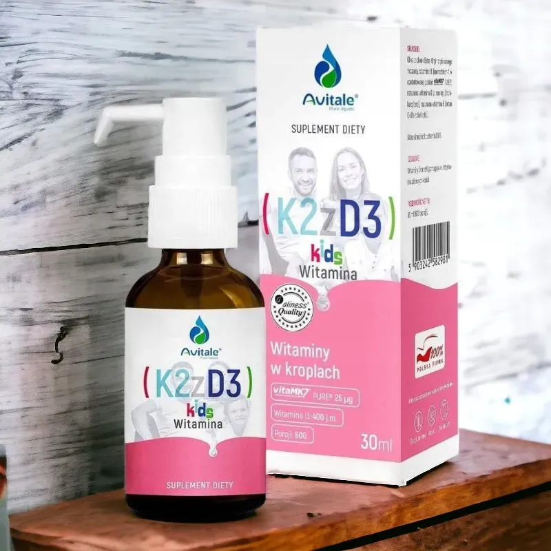 Avitale K2 z D3 KIDS - Optymalne Wsparcie Zdrowia i Rozwoju Dziecka