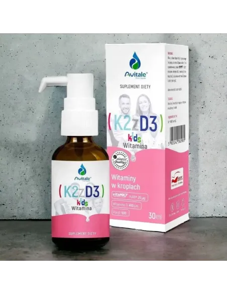 Avitale K2 z D3 KIDS - Optymalne Wsparcie Zdrowia i Rozwoju Dziecka