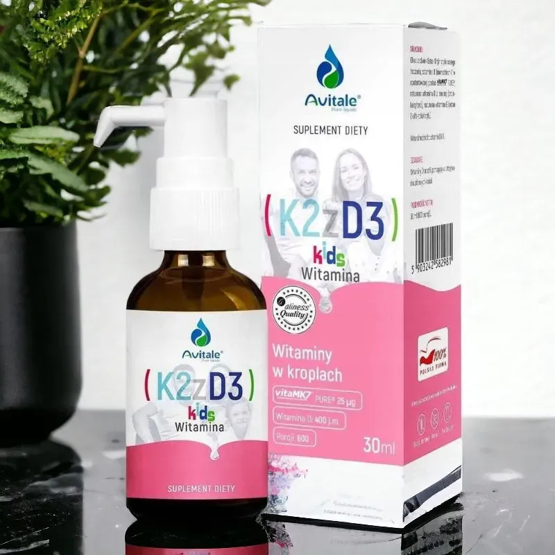 Avitale K2 z D3 KIDS - Optymalne Wsparcie Zdrowia i Rozwoju Dziecka