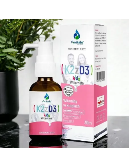 Avitale K2 z D3 KIDS - Optymalne Wsparcie Zdrowia i Rozwoju Dziecka
