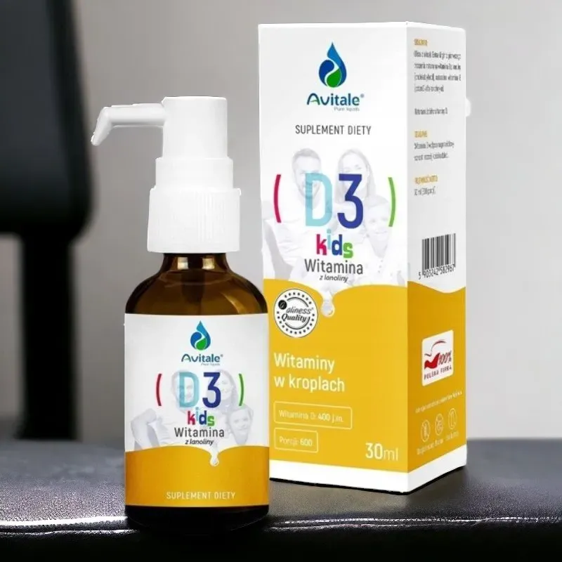 Avitale D3 KIDS - Naturalna Witamina D w Kroplach dla Dzieci