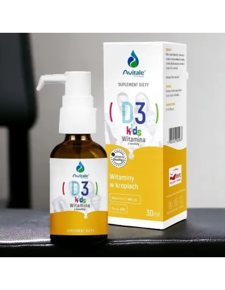 Avitale D3 KIDS - Naturalna Witamina D w Kroplach dla Dzieci