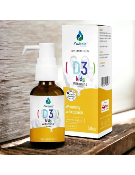 Avitale D3 KIDS - Naturalna Witamina D w Kroplach dla Dzieci