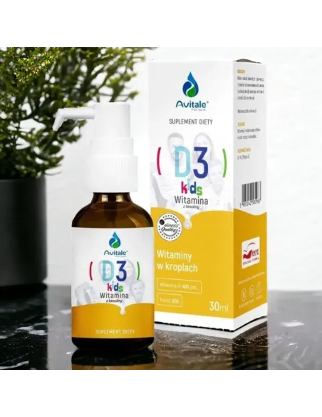 Avitale D3 KIDS - Naturalna Witamina D w Kroplach dla Dzieci