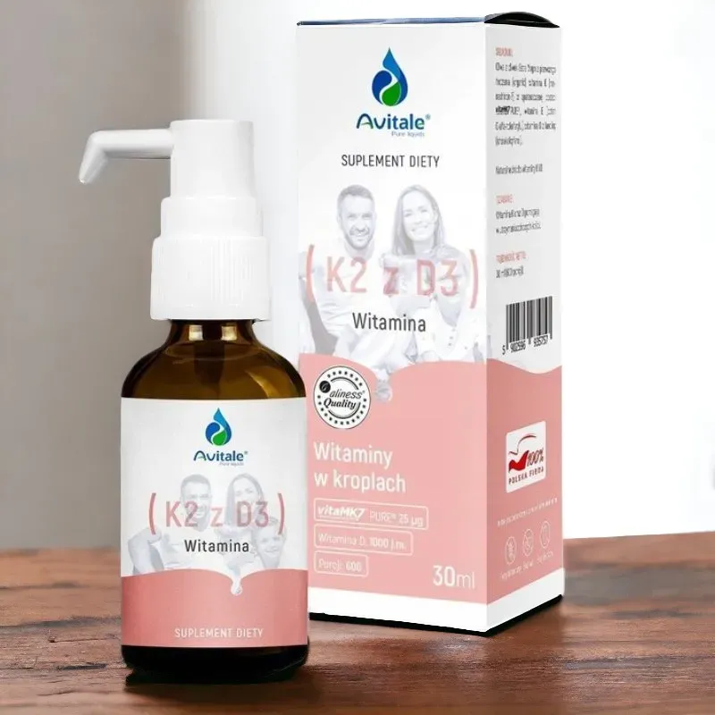 Avitale Witamina D3 + K2 - Wzmocnij Swój Układ Odpornościowy i Kości
