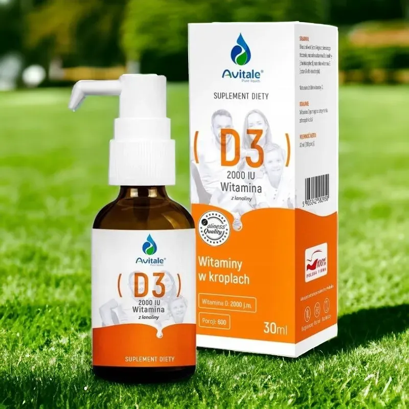 Avitale D3 2000 IU - Naturalna Witamina D w Kroplach dla Optymalnego Zdrowia