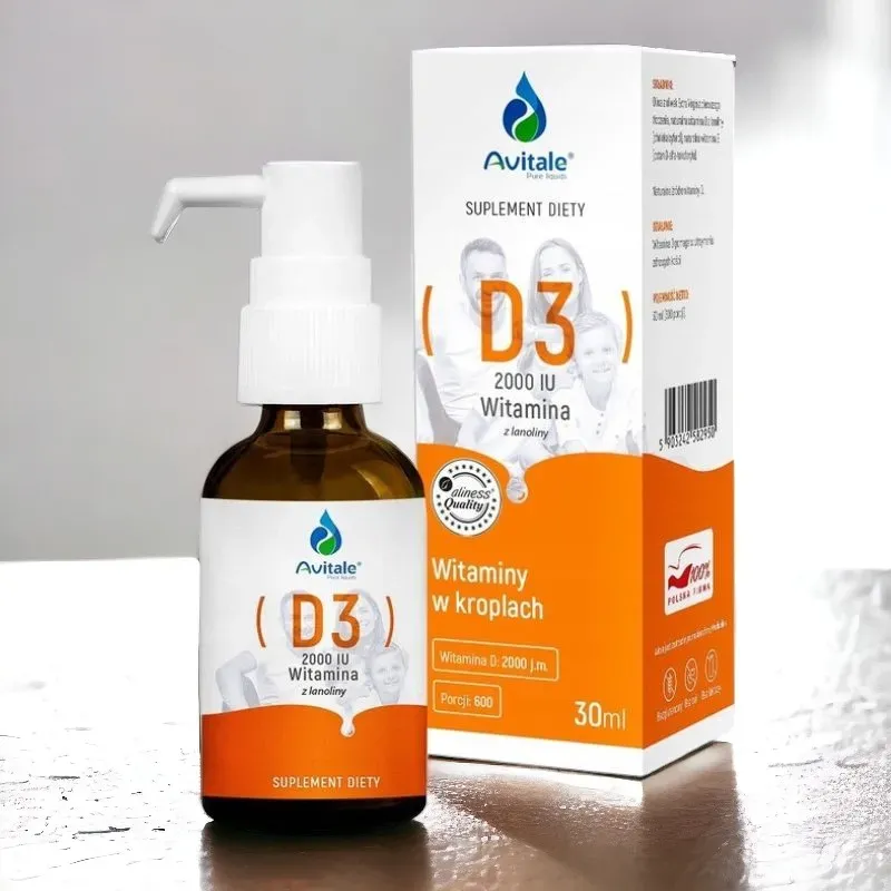Avitale D3 2000 IU - Naturalna Witamina D w Kroplach dla Optymalnego Zdrowia