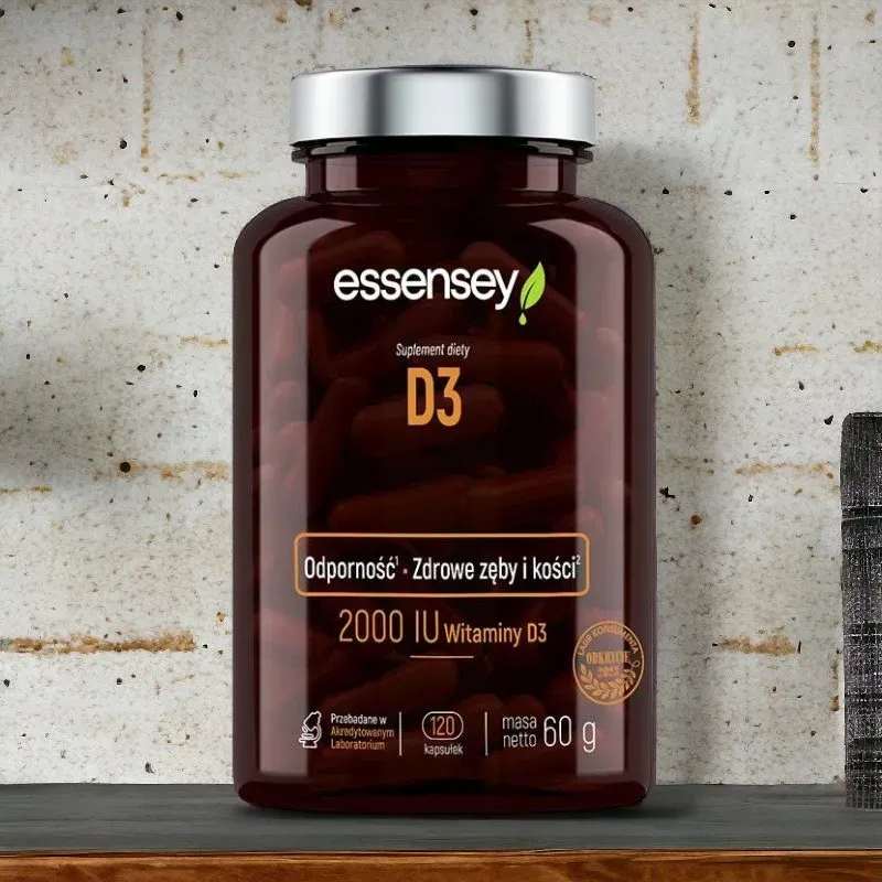 Essensey Witamina D3 - Wsparcie dla Kości, Mięśni i Odporności