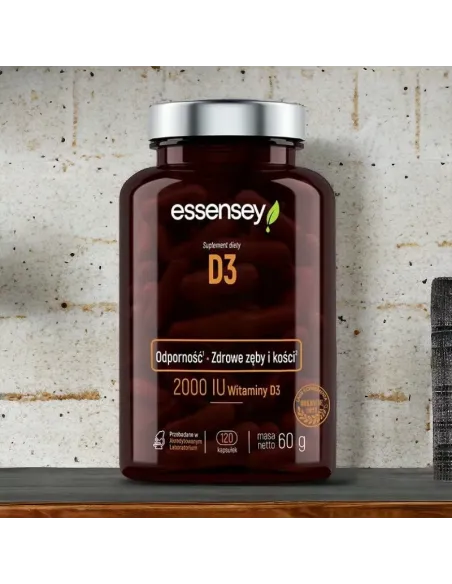 Essensey Witamina D3 - Wsparcie dla Kości, Mięśni i Odporności