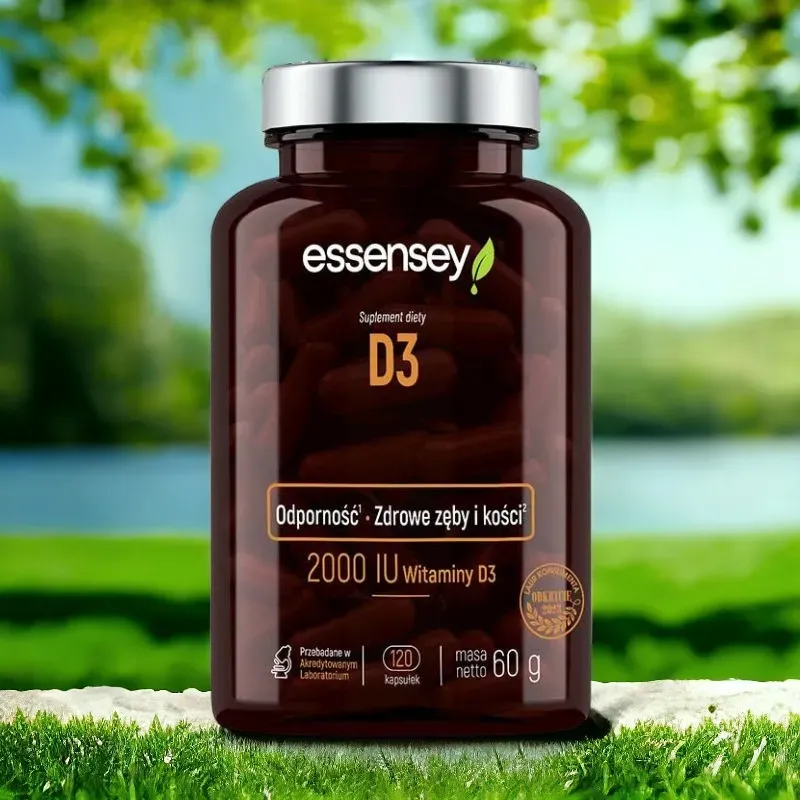 Essensey Witamina D3 - Wsparcie dla Kości, Mięśni i Odporności
