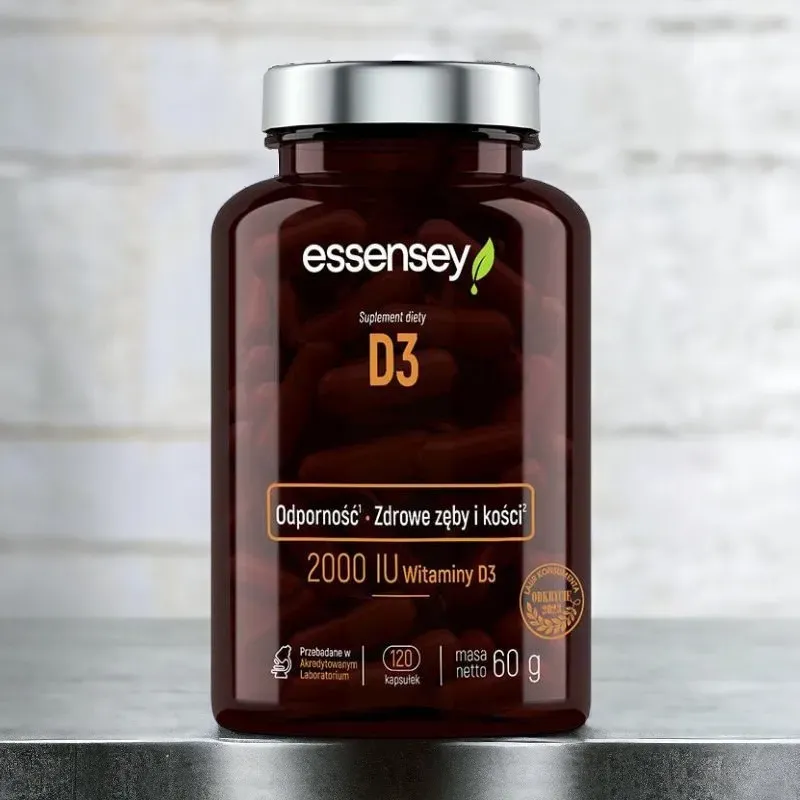 Essensey Witamina D3 - Wsparcie dla Kości, Mięśni i Odporności