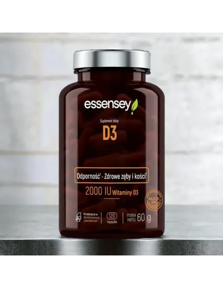 Essensey Witamina D3 - Wsparcie dla Kości, Mięśni i Odporności