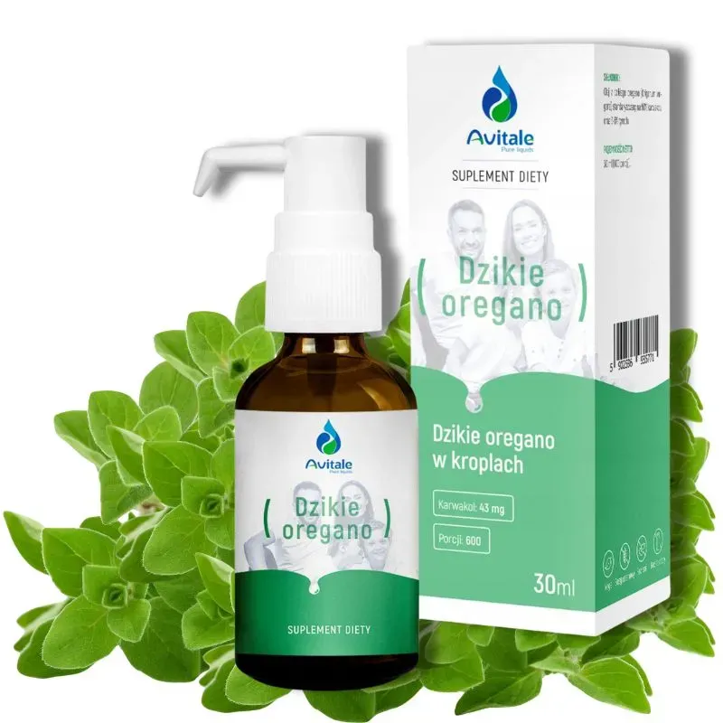 Olejek z Dzikiego Oregano Avitale - Najwyższe Stężenie Karwakrolu