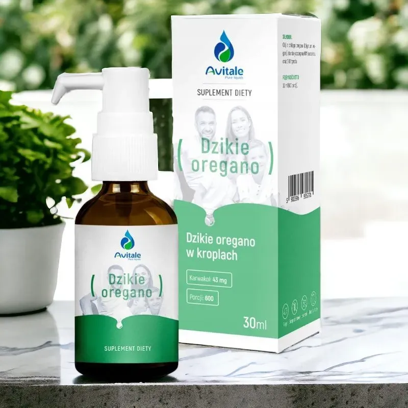 Olejek z Dzikiego Oregano Avitale - Najwyższe Stężenie Karwakrolu