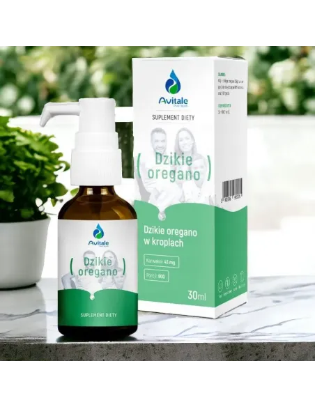 Olejek z Dzikiego Oregano Avitale - Najwyższe Stężenie Karwakrolu