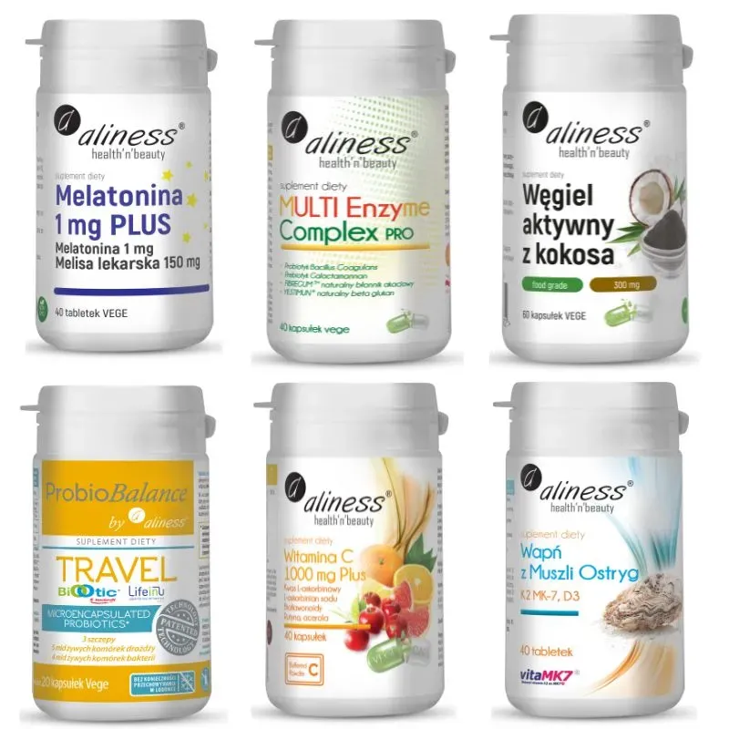 Aliness TRAVEL SET - Kompleksowy Zestaw Suplementów dla Podróżujących
