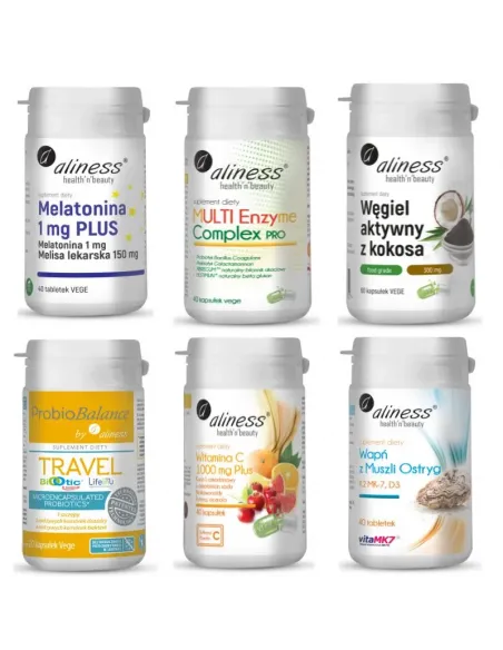 Aliness TRAVEL SET - Kompleksowy Zestaw Suplementów dla Podróżujących