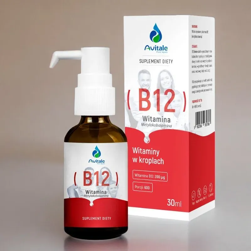 Avitale Witamina B12 Metylokobalamina 30ml - Suplement Diety | Aliness