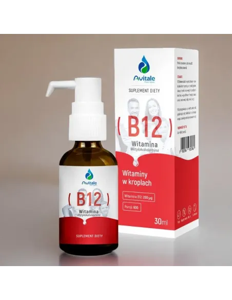 Avitale Witamina B12 Metylokobalamina 30ml - Suplement Diety | Aliness