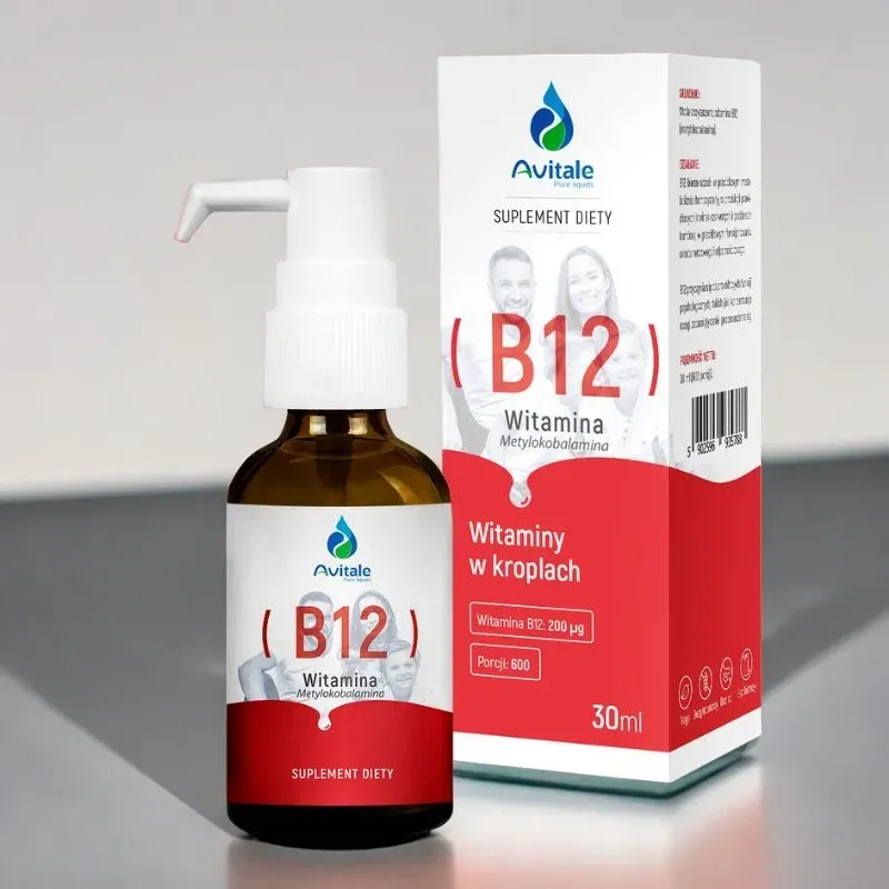 Avitale Witamina B12 Metylokobalamina 30ml - Suplement Diety | Aliness